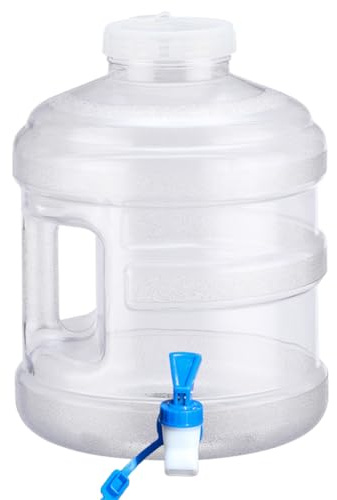 Fiorky 11.3L Water Container with Tap Portable Plastic Water Bucket, Mineral Water Barrel Large Capacity Bucket Water Storage Tank for Outdoor Camping Fishing forty Van RV Emergency Survival