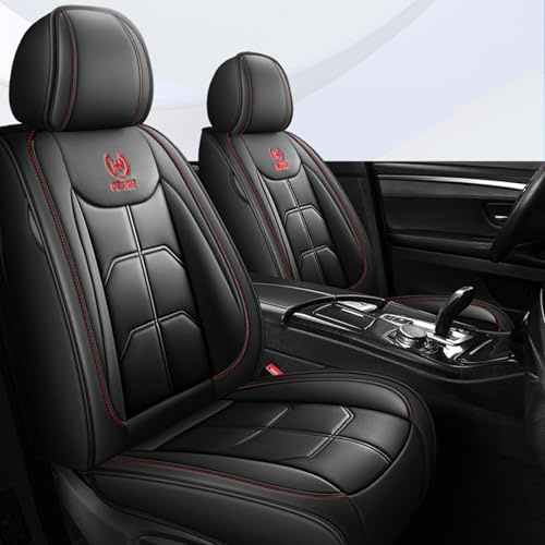 Chifeng Universal Autositzbezüge Auto Vordersitz 2 Stück Set wasserdicht PU Leder Autositzbezüge Fit für Peugeot