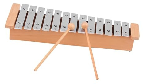 Xylophon-Instrument Für Erwachsene 13-Noten-Glockenspiel Tragbares Aluminium-Klavier-Xylophon-Schlaginstrument Musikinstrument Mit Holzstäben