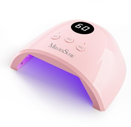 MelodySusie UV Nail Lamp, Plus30F UV Light for Gel Nails LED Nail Dryer with 3 Timer, Smart Sensor, LCD Display Fast Curing Gel Nail Polish Nail Art Tools Manicure Accessories-Pink
