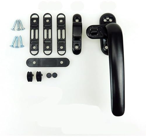 ASZHQUXIUAS Fensterschlösser, Fenstergriff Weiß/Schwarz/Ersatz-Cockspur-Türgriff for Fensterbeschläge aus Zinklegierung for die Linke Hand