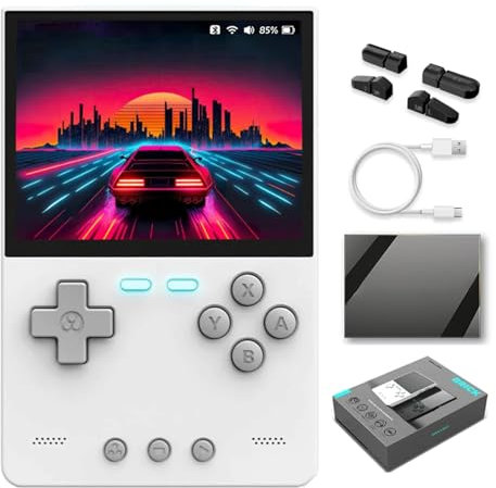 XGXHIN 2025 New Handheld Retro Game Console with TF Card, 3.2'' IPS Screen & RGB Lighting, 3000mAh Lithium Battery, Portable Gaming System for Kids Adults
