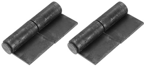 QUARKZMAN Charnières À Souder Drapeau, 2 Pièces 4-8/9 x 2-5/9 Acier Carbone Charnières À Souder Pour Porte Avec Goupille Amovible, Charnières À Souder Détachables Pour Porte Battante