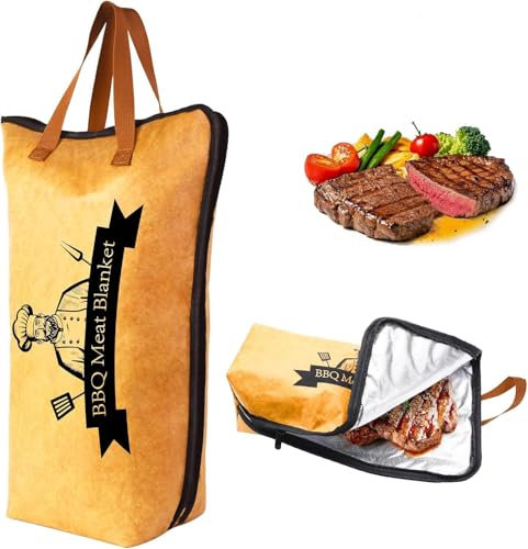 BBQ Blanket for Resting Meat - Reusable Smoker Insulated Resting Bag for Large Brisket Beef Turkey Pork (21in)