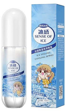 Cooling Spray, Body Mist, Instant Chill Ice Sensation Sweat Reduction Mood Enhancer Quick Refresh Fabric Freshener Fresh Touch, Cool Spray for Summer, Body, Skin