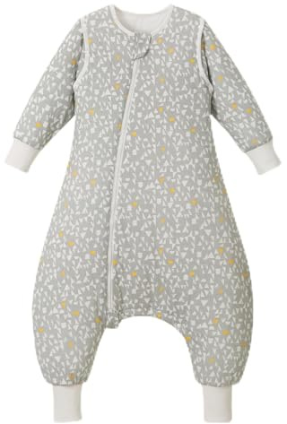 Nivolltha 3.5 TOG dicker abnehmbaren Langärmeln Baby Schlafsack mit Füßen, 100% Baumwolle Winter Schlafsack für Kleinkinder, Grafik, S