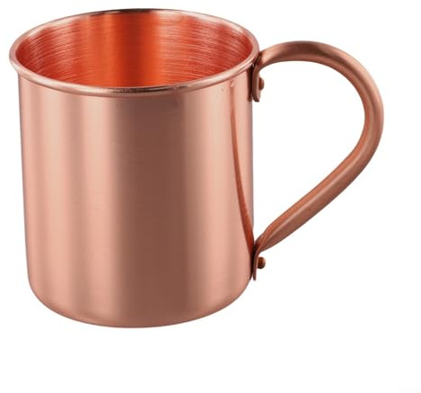 wenyouya Taza de cobre puro de 450 ml, hecha a mano, taza de cobre para café, cerveza, cócteles, recipiente de cobre premium, 8 x 8 x 9 cm, oro