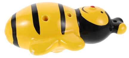 Toddmomy 6löcher Bienenform Okarina-musikinstrument C-keramikflöte Chinesisches Blasinstrument Für Junge Mädchen Holzblasinstrument Schülerokarina Gelb Kinderokarina Musikokarina Flöte