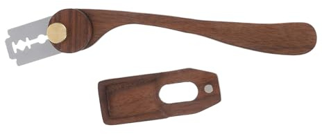 HIAKDOFT Herramienta Profesional para Cortar Pan y Hoja de Acero Inoxidable Cuchillo con Mango de Madera para Marcar Masa Madre Fácil de Limpiar y Pan Artesanal para Panadería