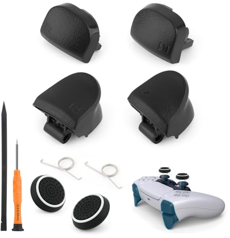 RongZy per PS5 L1 R1 L2 R2 Pulsanti Grilletto per Playstation 5 PS5 BDM-020 Spalle Pulsanti di Trigger con Kit di Riparazione Strumenti