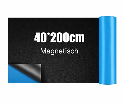 Tafelfolie Magnetische Selbstklebend 40×200cm, Tafelfolie Magnetisch Selbstklebend für Wand, Küche, Büro & Kinderzimmer, Zuschneidbar & Rückstandslos Entferbar (B40*H200cm)