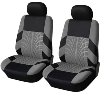 Autositzbezüge Set für BMW Série 1 3 5 7 X1 / X3 / X5 / X6, Autositzbezug Atmungsaktiv Sitzschoner für Fahrersitz & Beifahrer Airbag-kompatibel Sitzschoner,B/Grey