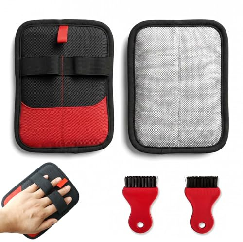 Zirax （2pcs） Upgraded Pet Hair Remover Glove, Reusable Electrostatic Dog and Cat Grooming Mitt, Double-Sided Deshedding Brush Tool for Furniture, Sofa, Carpet, Clothes and Car Seats, Washabl