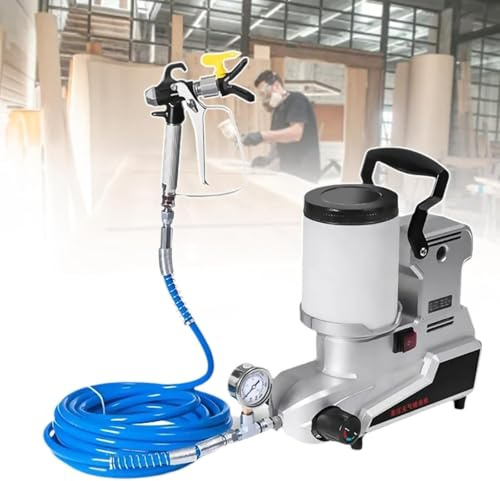 1600 W Hochdruck-Airless-Sprühgerät für Latexfarben auf Wasserbasis, 5 m langer Schlauch, großer Trichter, elektrischer Handsprüher 2,4 l / min 120 MPa, 0-850 U/min