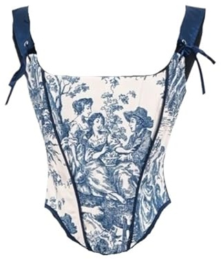 HUWOYG åtsittande korsett för kvinnor, bustier, midjetränare, vintagestil för fitnessträning, Färg4, L