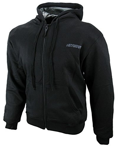 HEYBERRY Hoody Hoodie mit Aramid Motorradjacke Roller Jacke Schwarz Gr. XXL