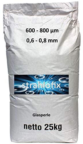 25 kg Strahlmittel Glasperlen Strahlglasperlen (600-800 µm)