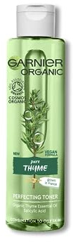 Garnier Organic Thyme Purifying and Perfecting Toner for Combination and Oily Skin, Enriched With Salicylic Acid 150 ml (Packaging may vary)