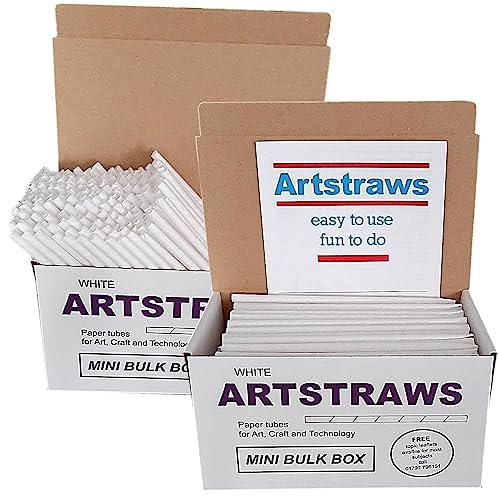 Amazing Arts and Crafts Amazing Arts and Crafts Artstraws White Paper Straws School Maxi Pack Art Straws 6mm