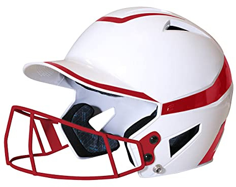 CHAMPRO HX Rise Pro Fastpitch Softball Batting Helmet with Facemask in Two-Tone Color Glossy Finish