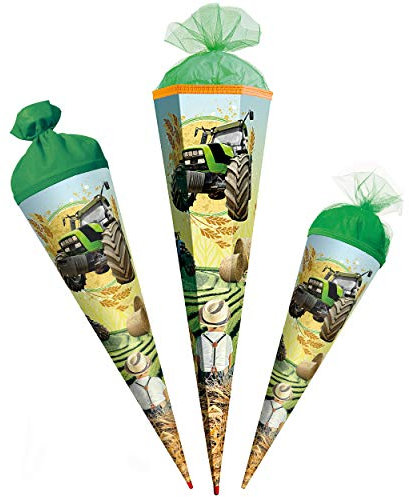 komplette Füllung - Circa 200 Teile - für Schultüte - Traktor - Farmer - mit Holzspitze - 6 eckig - für ALLE Zuckertüte - Roth - Spitze aus Holz - Jun..
