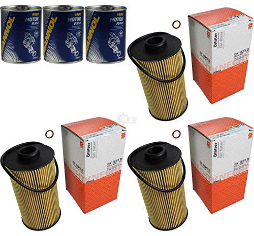QR-Parts Set 85707590 9900 OX 152/1D 3x Original MAHLE/KNECHT Ölfilter + SCT Motor Flush Motorspülung