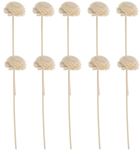 Angoily Fleurs pour Diffuseur De Parfum Bâtons Diffuseur Parfum Aromathérapie en Rotin 10 Pièces Accessoires Décoratifs pour Maison Salon Chambre Cuisine