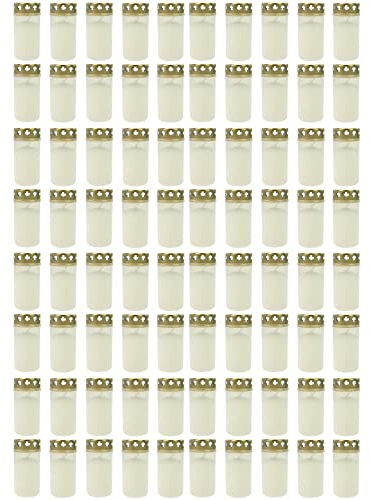 HAC24 Gravljus brännare nr 3, vit med lock, gravljus, gravljus, gravljus, sorgljus, minnesljus, guldlock (80)