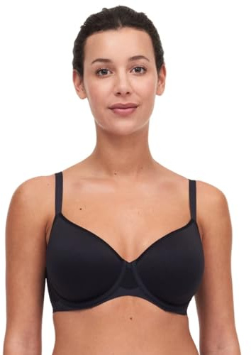 Chantelle Women's Pure Light 3/4 Spacer T-Shirt Bra, Black, 32G