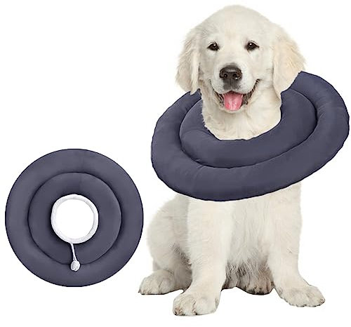 Halskrause Hund Katze Halskragen Leckschutz Hundekragen Weich Bequem Schutzkragen Einstellbar Schützend Kragen Haustier Hundehalskrausen Verhindern Kratzen Hundetrichter Katzen Halsband Schutz