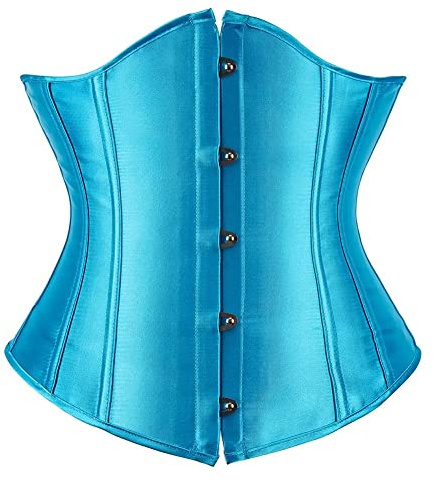 Underbust Corsets Underbust Corset Women Tops Lingerie Gothic Sexy, Seablue