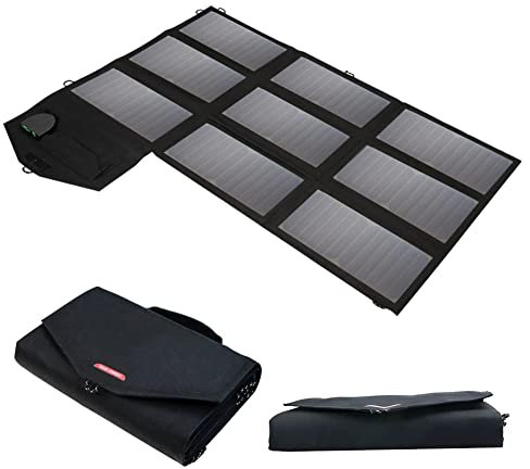 Foldable Solar Panel, 60W Portable Battery Charger Kit for Cell Phone Power Bank Car Boat Rvs Off Grid Charge 18V Batteries And 5V Device