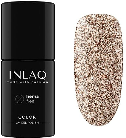 INLAQ® HEMA Free UV Nagellack Glitzer Shiny Signs Sammlung - Gel Nägel Glitzernd frei von Hema - Glitter Gellack UV Lack in Leo Farben - 6ml