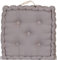 Atout Ciel Cuscino da pavimento 40 x 40 cm con manico a contrasto, grigio, quadrato