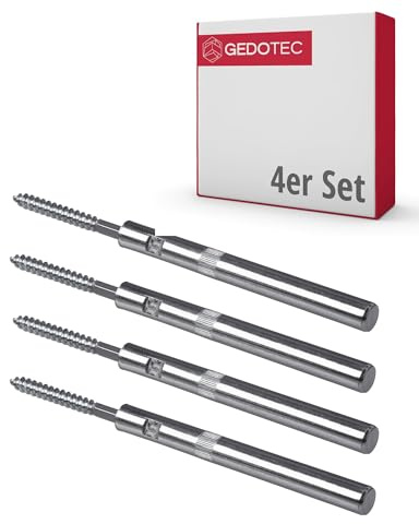 Gedotec Tablarträger Regal-Halterung | 4 Stück unsichtbare Regalhalterung mit Ø10x100mm | Tragkraft 40 kg | COMPACT MINI | Regalträger aus Stahl | Fachboden-Träger für Wand-Montage | Shelf Bracket