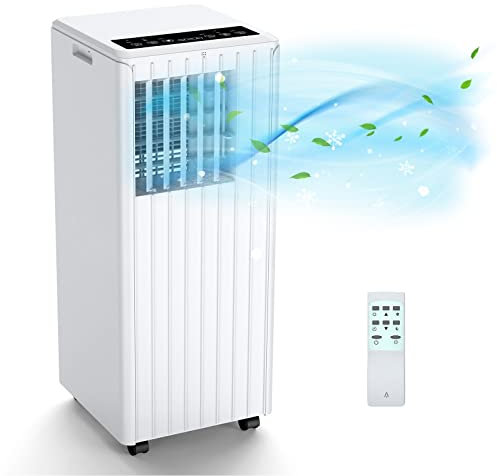 Acekool Condizionatore Portatile 9000 BTUs, 3-in-1 Climatizzatore Portatile, Ventilatore 2 Velocità, Raffreddamento, Deumidificazione 42L/giorno, 24H Timer, Sleep Mode, 35㎡/68m³, Ideale per Case