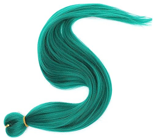 POPETPOP Grünes Vorgedehntes Flechthaar 26 Zoll Lang Synthetisches Haarzopf Zubehör Für Frauen Alltag Party Cosplay
