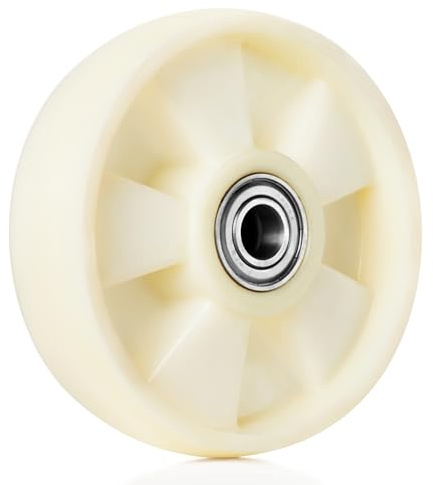 Pallit Hubwagen Rolle Nylon 180x50 mm – Lenkrolle mit Kugellager, Achse 20 mm, Ersatzrolle Laufrolle für Hubwagen, Ameise, Gabelhubwagen | Ø 180 mm, Breite 50 mm