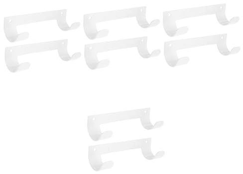 Ciieeo 8piezas Soporte para Tabla De Planchar De Pared Organizador Metálico para Planchar y Accesorios Hanger para Hogar y Hotel Blanco