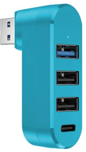 USB Hub USB Splitter - USB Port Splitter, USB Expander Port Adapter | 4Port USB Hub USB Splitter, 4 Port Expander Splitter, USB Expander Drehbar USB Splitter für Laptop, PC, Tablet, Konsole, Druc