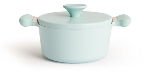 CREATE/POT STUDIO/Casserole Ø24cm bleu pastel/Fonte d'aluminium, poignées en bakélite, résistant, antiadhésif, sans PTFE et PFOA