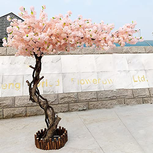 HGJHJJHK Árbol De Cerezo Artificial En Flor, Árbol De, Cerezo Llorón, Plantas Falsas De Cerezo En Flor, Árboles Artificiales con Tallos De Madera Real Y Hojas Realistas Réplica B-1.8x1.2m Decoration