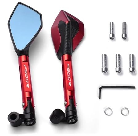 MARCAI Motorradspiegel Rückspiegel Für BM&W F900R F 900 R 2020-2022 Motorrad-Rückspiegel Rückspiegel Lenker(rot)