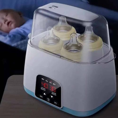 Baby Bottle Warmer, Portable Baby Mam Milk Bottle Warmer Steriliser - Large Capacity Electric Steamer Baby Bottle Milk Prep Machine in Minutes with 24H Constant & Reservation Mode for All Bottles