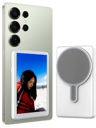 Vlog Camera Bluetooth remote control Magnetic Clip Mobile Phone Wireless Screen Casting Using Back Camera Monitor Low Latency Easy Connect, Selfie Vlog Live Stream for TikTok YouTube Only Android