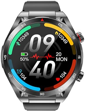 Kardena® Care One 2 - Orologio sanitario con ECG, misurazione della pressione sanguigna e dell'ossigeno nel sangue, chiamata di emergenza SOS, analisi HRV, monitoraggio fitness e sonno, telefono