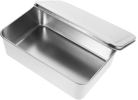 Cabilock Molde Para Hornear Pasteles De Acero Inoxidable Con Tapa Resistente y Fácil De Limpiar Bandeja Profunda Para Pan y Repostería Ahorro De Energía y Calor Uniforme Para Cocina y Panad