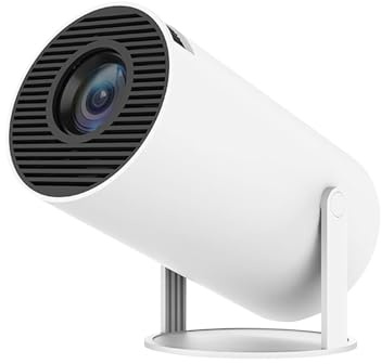 Bärbar 4K HD-hemmabioprojektor, robust trådlös full HD-projektor | Lätt bärbar roterande stativ med HiFi-ljud för smartphones, kraftfull projektor par