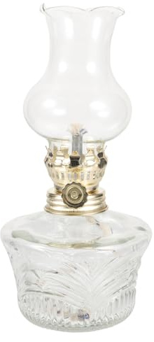 Sosoport Lanterne à Pétrole Vintage 18 Cm en Verre Lampe à Huile Décorative Rétro Lampe à Pétrole Rustique pour Éclairage Intérieur Ambiance Chaleureuse