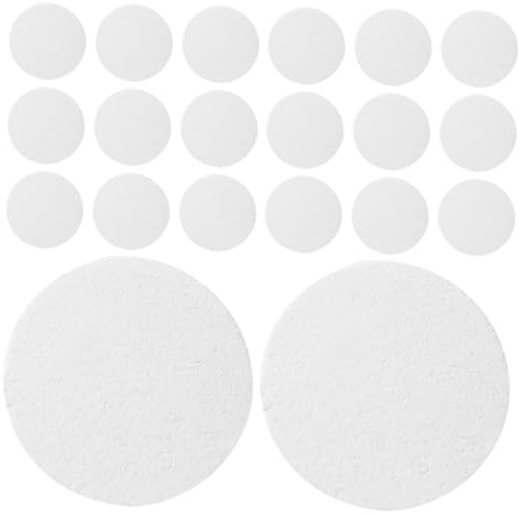 DEARMAMY 20stücke Komprimierte aus Baumwolle Weiße Runde Schwämme für Gesichtsreinigung Schnell Expandierend für Empfindliche Haut und Tägliche Make-up-entfernung